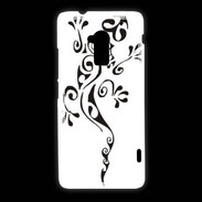 Coque HTC One Max Salamandre tribal noir 550