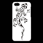 Coque iPhone 5C Salamandre tribal noir 550