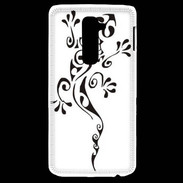 Coque LG G2 Salamandre tribal noir 550
