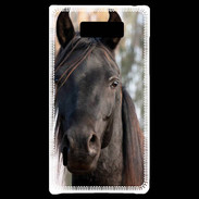 Coque LG Optimus L7 Tête de cheval noir