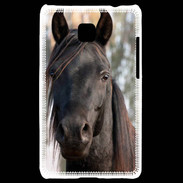 Coque LG Optimus L3 II Tête de cheval noir