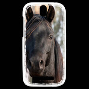 Coque HTC One SV Tête de cheval noir