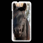 Coque HTC One Tête de cheval noir