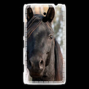 Coque Nokia Lumia 1320 Tête de cheval noir