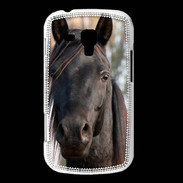 Coque Samsung Galaxy Trend Tête de cheval noir