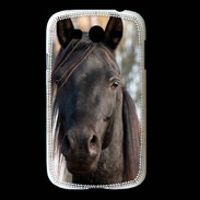 Coque Samsung Galaxy Grand Tête de cheval noir