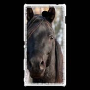 Coque Sony Xperia M2 Tête de cheval noir