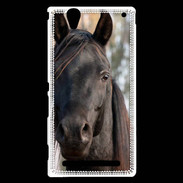 Coque Sony Xperia T2 Ultra Tête de cheval noir