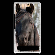 Coque Sony Xperia E1 Tête de cheval noir