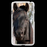 Coque LG L70 Tête de cheval noir