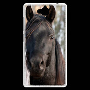 Coque Huawei Ascend G740 Tête de cheval noir