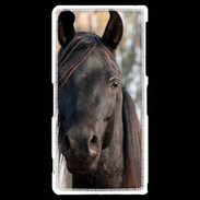 Coque Sony Xperia Z2 Tête de cheval noir