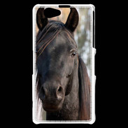 Coque Sony Xperia Z1 Compact Tête de cheval noir
