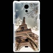 Coque Sony Xperia T Tour Eiffel vue d'en bas