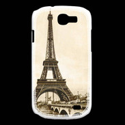 Coque Samsung Galaxy Express Tour Eiffel Vintage en noir et blanc