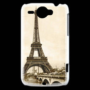Coque HTC Wildfire G8 Tour Eiffel Vintage en noir et blanc