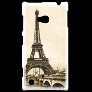 Coque Nokia Lumia 720 Tour Eiffel Vintage en noir et blanc