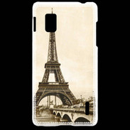Coque LG Optimus G Tour Eiffel Vintage en noir et blanc