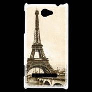 Coque HTC Windows Phone 8S Tour Eiffel Vintage en noir et blanc