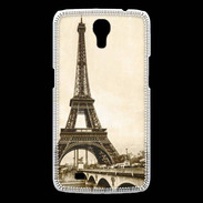 Coque Samsung Galaxy Mega Tour Eiffel Vintage en noir et blanc