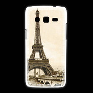 Coque Samsung Galaxy Express2 Tour Eiffel Vintage en noir et blanc