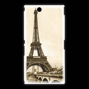 Coque Sony Xpéria Z Ultra Tour Eiffel Vintage en noir et blanc