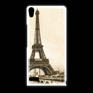 Coque Huawei Ascend P6 Tour Eiffel Vintage en noir et blanc