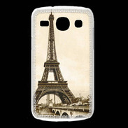 Coque Samsung Galaxy Core Tour Eiffel Vintage en noir et blanc