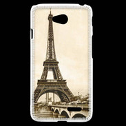 Coque LG L70 Tour Eiffel Vintage en noir et blanc