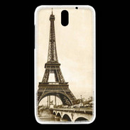 Coque HTC Desire 610 Tour Eiffel Vintage en noir et blanc