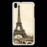 Coque HTC Desire 816 Tour Eiffel Vintage en noir et blanc