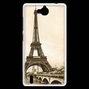 Coque Huawei Ascend G740 Tour Eiffel Vintage en noir et blanc