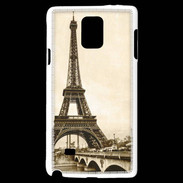 Coque Samsung Galaxy Note 4 Tour Eiffel Vintage en noir et blanc