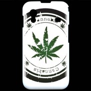 Coque Samsung ACE S5830 Grunge stamp with marijuana leaf