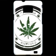 Coque Samsung Galaxy S2 Grunge stamp with marijuana leaf