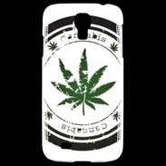 Coque Samsung Galaxy S4 Grunge stamp with marijuana leaf