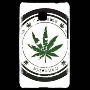 Coque LG Optimus L3 II Grunge stamp with marijuana leaf