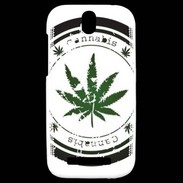 Coque HTC One SV Grunge stamp with marijuana leaf