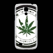 Coque Samsung Galaxy S4mini Grunge stamp with marijuana leaf