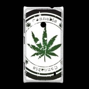 Coque Nokia Lumia 520 Grunge stamp with marijuana leaf