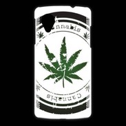 Coque LG Nexus 5 Grunge stamp with marijuana leaf