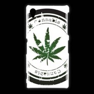 Coque Sony Xpéria Z1 Grunge stamp with marijuana leaf