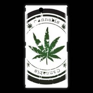 Coque Sony Xpéria Z Ultra Grunge stamp with marijuana leaf