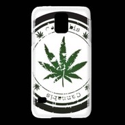 Coque Samsung Galaxy S5 Grunge stamp with marijuana leaf