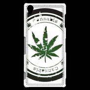 Coque Sony Xperia Z3 Grunge stamp with marijuana leaf