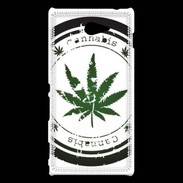 Coque Sony Xperia M2 Grunge stamp with marijuana leaf