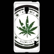 Coque LG F6 Grunge stamp with marijuana leaf