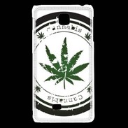 Coque LG F5 Grunge stamp with marijuana leaf