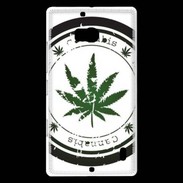 Coque Nokia Lumia 930 Grunge stamp with marijuana leaf