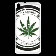 Coque HTC Desire 816 Grunge stamp with marijuana leaf